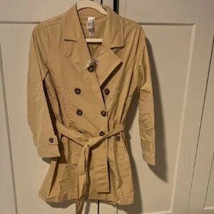Stylish Women's Tan Trench Coat
